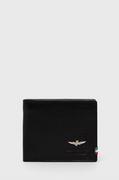 Portfele - Aeronautica Militare portfel skórzany męski kolor czarny - miniaturka - grafika 1