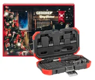 Kalendarze - Zestaw narzędzi wkrętak magnetyczny grzechotka bity adaptery kalendarz adwentowy 33 el. 3300217 GEDORE - miniaturka - grafika 1