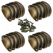 Zawiasy, okucia i inne akcesoria - Uchwyty - żeliwne - do szafek, mebli, garderób -20 sztuk - 8,2 x 3,5 cm - brązowe - miniaturka - grafika 1