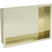 Półki łazienkowe - Mexen X-Wall-R półka wnękowa z kołnierzem 45 x 30 cm, złota - miniaturka - grafika 1