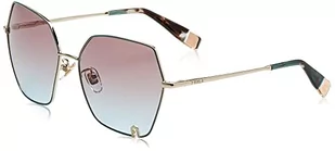 Furla Unisex SFU599 okulary przeciwsłoneczne, złote, rozmiar 58, złoto, 58 - Okulary przeciwsłoneczne - miniaturka - grafika 1