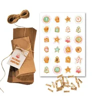 Ozdoby bożonarodzeniowe - Kalendarz adwentowy - pierniczki - cały zestaw - miniaturka - grafika 1