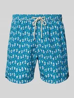 Kąpielówki męskie - Spodenki kąpielowe o kroju regular fit z kieszenią z wypustką - miniaturka - grafika 1