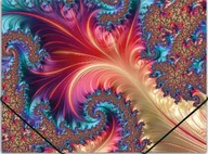 Teczki i skoroszyty - PANTA PLAST Teczka na gumkę A4 z nadrukiem PP Fractal - - miniaturka - grafika 1
