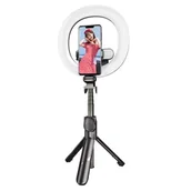 Selfie stick - Selfie stick/statyw Puluz z podwójnym oświetleniem LED - miniaturka - grafika 1