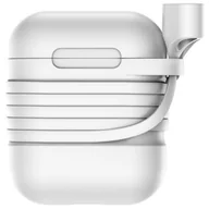 Akcesoria do słuchawek - Baseus FUTERAŁ NA SŁUCHAWKI BASEUS AIRPODS CASE & STRAP WHITE - miniaturka - grafika 1