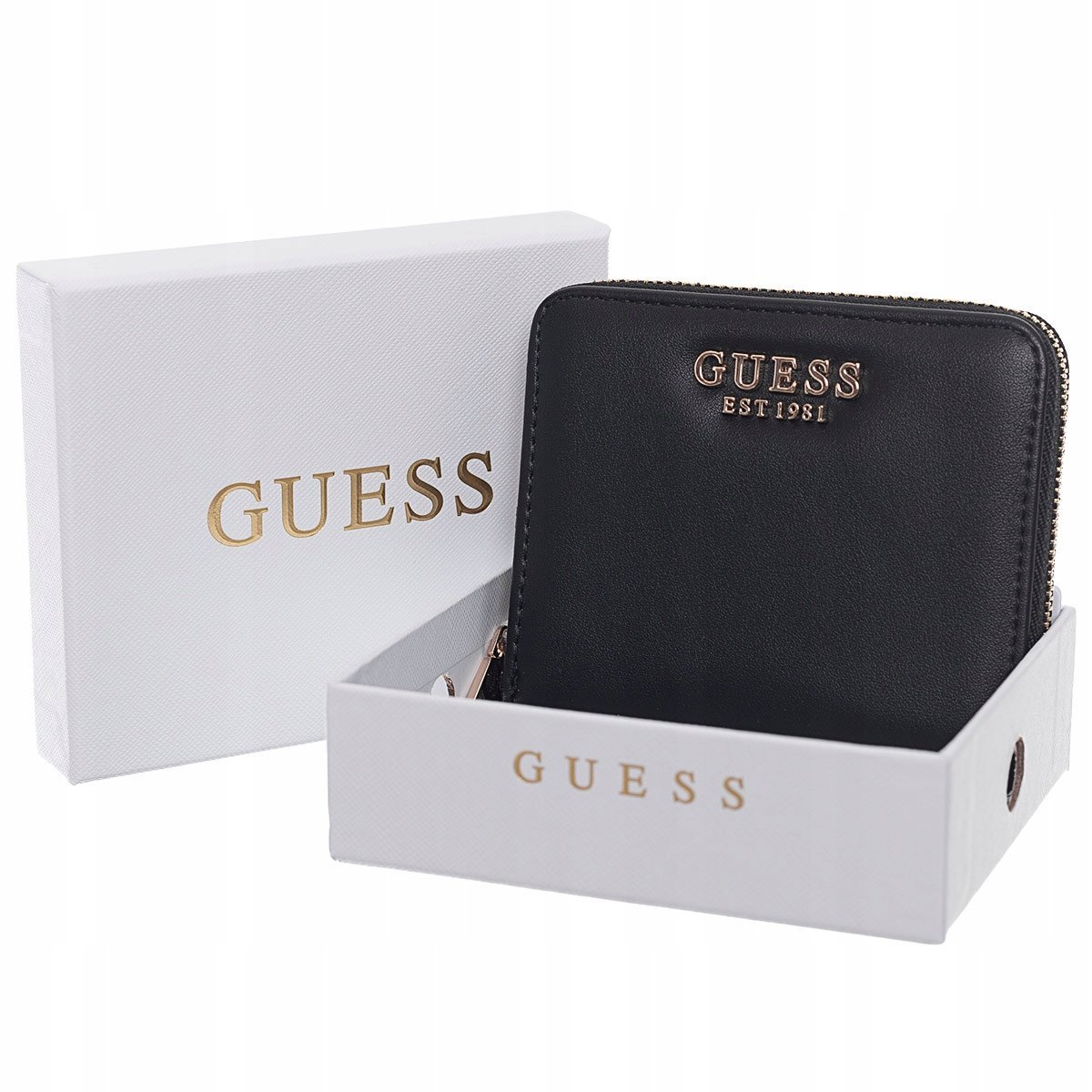 GUESS PORTFEL DAMSKI TALENT SLG SMALL ZIP CZARNY