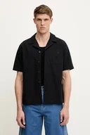 Koszule męskie - adidas Originals koszula bawełniana Essential męska kolor czarny regular JD2455 - miniaturka - grafika 1