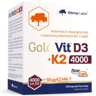 Witaminy i minerały - Olimp Gold-Vit D3 + K2, witamina D 4000 j.m. + witamina K 50 µg, 120 kapsułek - miniaturka - grafika 1