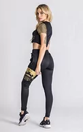 Koszulki i topy damskie - Gianni Kavanagh Black Lucky Fever Cropped T-shirt damski T-Shirt, Black/Gold, S - miniaturka - grafika 1