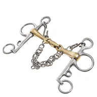 Akcesoria jeździeckie - Wędzidło pelham START pełne podwójnie łamane - miniaturka - grafika 1