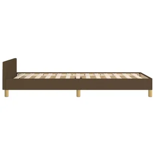 Lumarko Rama łóżka z zagłówkiem, ciemnobrązowa 80x200 cm obita tkaniną - Łóżka - miniaturka - grafika 7