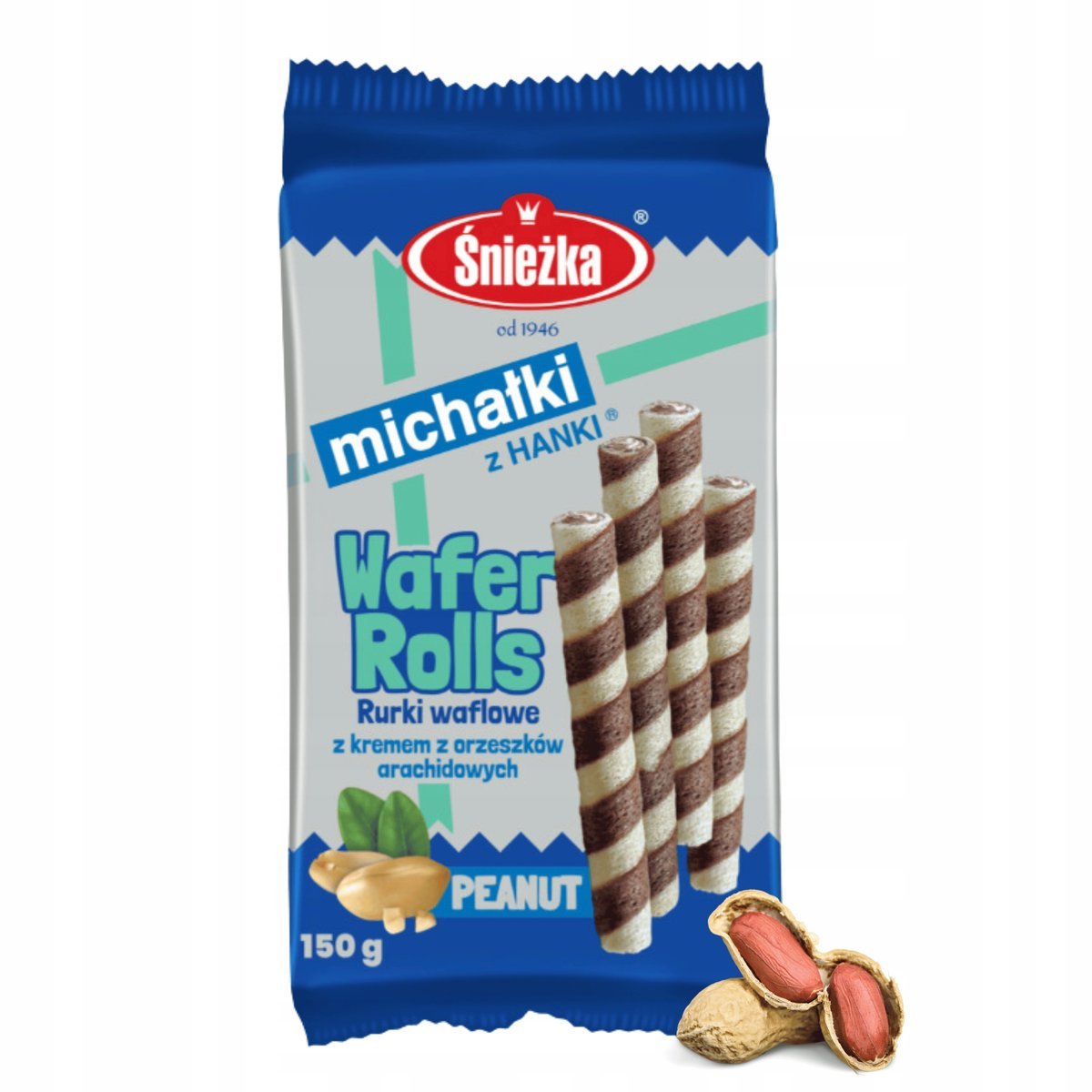 Śnieżka Michałki z Hanki Rurki Waflowe z Krem z orzeszków ARCHAIDOWYCH 150g