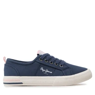 Tenisówki Pepe Jeans Brady Basic G PGS30561 Granatowy - Buty dla dziewczynek - miniaturka - grafika 1