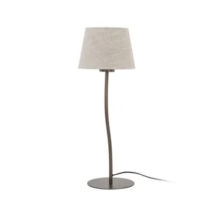 Nicola lampka stołowa 1xE27 brązowa/naturalny len 16027 - Lampy stojące - miniaturka - grafika 1