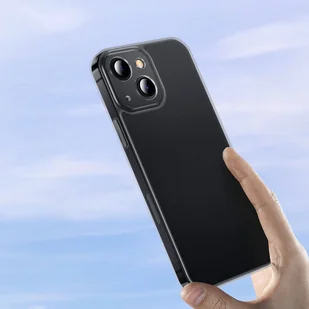 Baseus Frosted Glass Case etui pokrowiec do iPhone 13 sztywna obudowa z żelową ramką czarny (ARWS000901) - Etui i futerały do telefonów - miniaturka - grafika 7