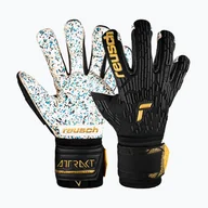 Piłka nożna - Rękawice bramkarskie Reusch Attrakt Freegel Fusion Ortho-Tec black/gold - miniaturka - grafika 1
