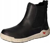 Botki damskie - MUSTANG BOTKI CZARNE WSUWANE OCIEPLANE DAMSKIE 36 Ż7B - miniaturka - grafika 1