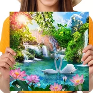 Zabawki kreatywne - Haft Diamentowy Diamond Painting,DIAMENTOWY MALARZ,Obraz DIY 5D,Mozaika Diamentowa 30x30,Zwierzęta - miniaturka - grafika 1