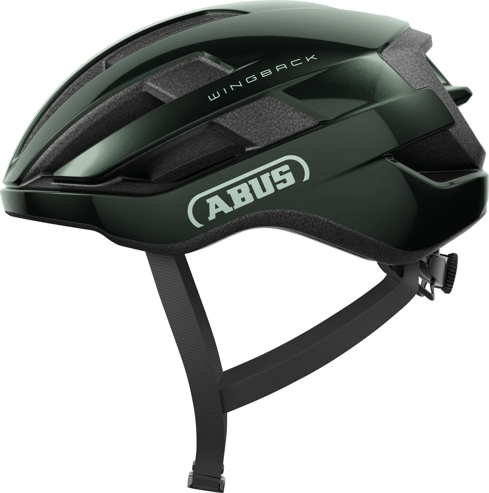 Kask rowerowy szosowy ABUS WingBack - prosty kask szosowy do sportowej jazdy codziennej i rekreacyjnej - dla dorosłych i nastolatków - zielony, rozmiar M