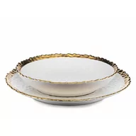 Talerze - Komplet Obiadowy Dla 4 Os Kati White Gold 8 Talerzy - miniaturka - grafika 1