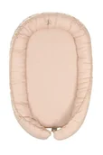 Kokony niemowlęce - Gniazdko niemowlęce Prestige Linen 55x80 brzoskwiniowy materacyk pozycjonujący - miniaturka - grafika 1