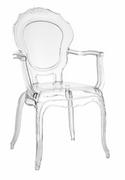 Krzesła - D2.Design Krzesło transparentne Queen Arm 174390 - miniaturka - grafika 1