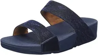 Moda i Uroda OUTLET - Fitflop Damskie sandały LULU Glitz Slides Midnight Navy, 9 UK - miniaturka - grafika 1