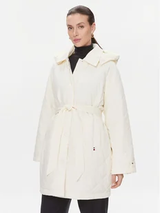 Tommy Hilfiger Płaszcz przejściowy WW0WW40469 Beżowy Relaxed Fit - Płaszcze damskie - miniaturka - grafika 1