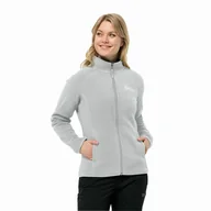 Kurtki damskie - Damska kurtka polarowa Jack Wolfskin MOONRISE FZ W cool grey - XS - miniaturka - grafika 1