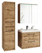 Meble łazienkowe - Zestaw mebli łazienkowych z umywalką i lustrem Canada Wotan - miniaturka - grafika 1