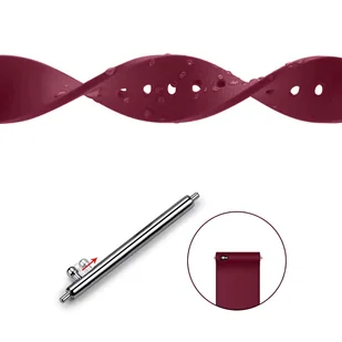 Pasek uniwersalny Alogy Strap z klamrą na smartwatch zegarek 18mm bordowy - Akcesoria do smartwatchy - miniaturka - grafika 6