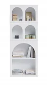 Półki do salonu - Regał Nowoczesny 80cm ozdobny z półkami w kształcie łuków Biel skandynawski - miniaturka - grafika 1