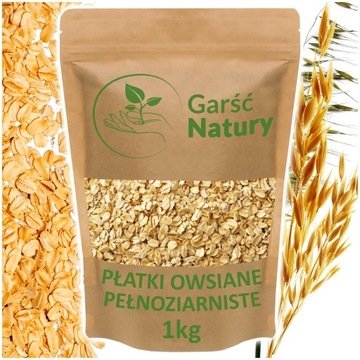 Płatki Owsiane Naturalne 1 kg Zdrowe Śniadanie Bez Gmo 1000 g