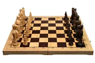 Gry planszowe - Szachy drewniane DUŻE Dąb 64 cm Intarsja Idealne na PREZENT FilipekWood - miniaturka - grafika 1