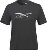 Koszulki i topy damskie - REEBOK- T-SHIRT DAMSKI - WOR SUPREMIUM TEE HB1049 GRAFITOWY - Reebok - miniaturka - grafika 1
