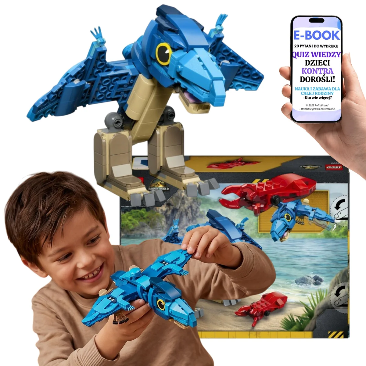 LEGO Jurassic World Ruchoma Figurka Pteranodona 373el 77977