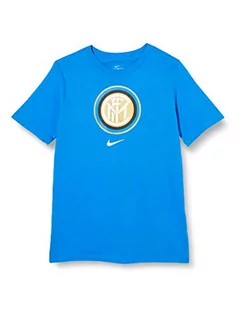 Koszulki dla chłopców - NIKE Nike Chłopcy Inter B Nk Tee Evergreen Crest T-shirt niebieski Blue Spark. S AQ7856 - grafika 1