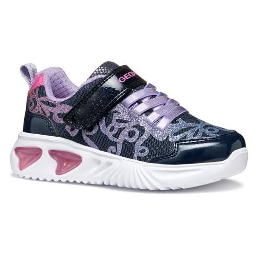 Geox J Assister Girl A, Trampki dziewczęce, Wielobarwna, 30 EU