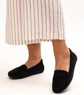 Mokasyny damskie - Czarne klasyczne mokasyny Mortona-36 - miniaturka - grafika 1