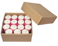 Świece - Eko Podgrzewacz Tealight z wosku sojowego, w różowej osłonie - 30 szt - miniaturka - grafika 1