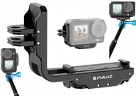 Akcesoria do kamer sportowych - PULUZ Szyna Klatka Poziom Pion 1/4'' i GoPro do DJI Osmo Action 5 Pro / 4 / PU768B - miniaturka - grafika 1