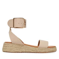 Espadryle damskie - Espadryle DeeZee QS276-1 Beżowy - miniaturka - grafika 1