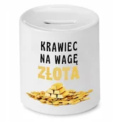 Skarbonki - SKARBONKA DLA KRAWCOWEJ KRAWCA NA WAGĘ ZŁOTA z Nadrukiem ze Zdjęciem - miniaturka - grafika 1