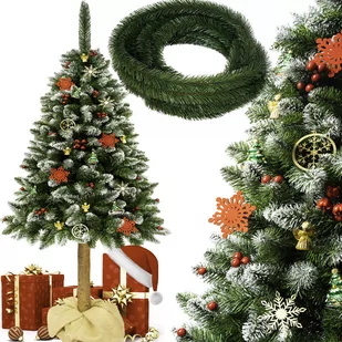 Choinka Sosna Diamentowa na Pniu 220CM +lampki Led - Choinki - miniaturka - grafika 1