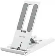 Uchwyty samochodowe do telefonów - Uchwyt USAMS biurkowy na telefon/tablet Biały (6958444900988) - miniaturka - grafika 1