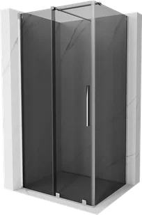 Mexen Velar kabina prysznicowa rozsuwana 100x80 cm, grafit, chrom - 871-100-080-41-01 - Kabiny prysznicowe - miniaturka - grafika 1