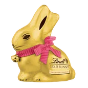Czekolada - Królik czekoladowy Lindt Gold Bunny biała czekolada z truskawką 100g - miniaturka - grafika 1