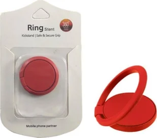UCHWYT TELEFONU STOJAK FLAT UNIWERSALNY CZERWONY RING HOLDER RED - Uchwyty samochodowe do telefonów - miniaturka - grafika 1