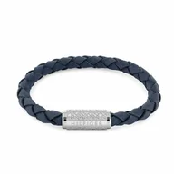 Bransolety męskie - Bransoletka Męska Tommy Hilfiger 2790480 Skórzany 21 cm - miniaturka - grafika 1